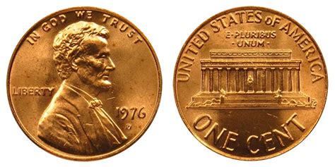 1976 D Lincoln Memorial One Penny Coin Value How Much Is A 1976 D One