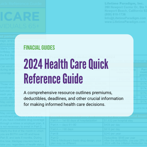 2024 Health Care Quick Reference Guide Featured Image Lifetime Paradigm