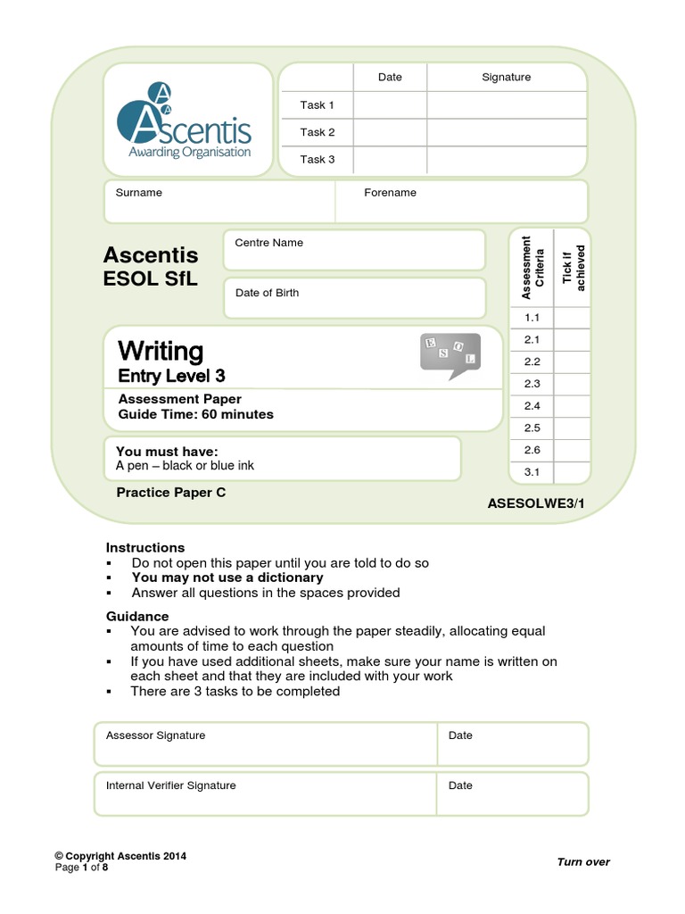 5 Steps To Create The Ultimate Esol Entry 3 Plan Today