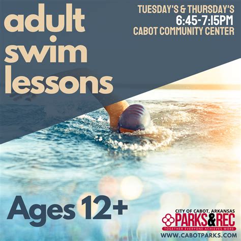 Adult Swimming Lessons Cabot Parks Rec Ar