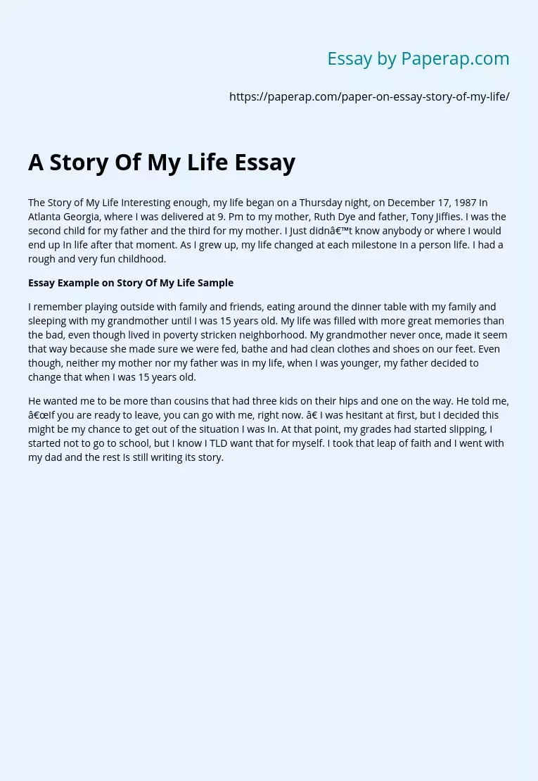 An Unforgettable Event In My Life Narrative Free Essay Example 637 Words Graduateway