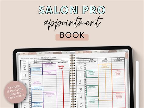 Appointment Book For Salon