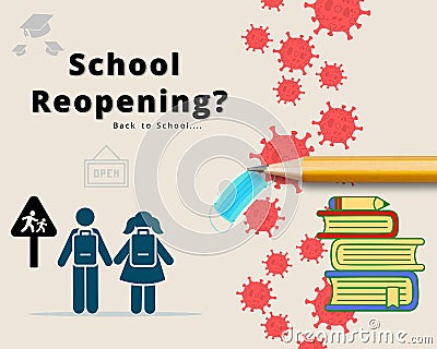 Back To Schools As A Reopen School Symbol Representing Restarting