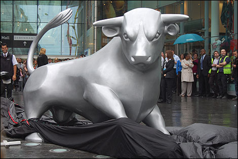 Bbc Birmingham In Pictures Bullring Bull Turns Silver