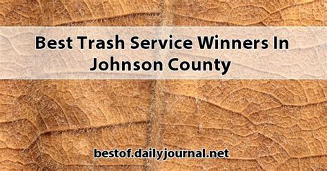 Best Trash Service Winners In Johnson County 2023