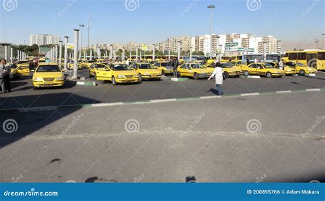 Big Taxi Rank In Western Tehran Editorial Photo Image Of Rank