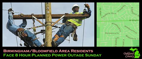 Birmingham Bloomfield Area Residents Face 8 Hour Planned Power Outage