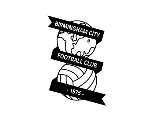 Birmingham City Fc Club Logo Symbol Black Premier League Football