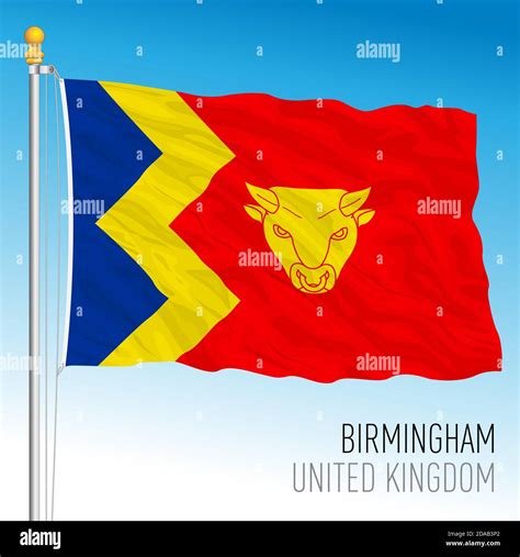 Birmingham City Official Flag United Kingdom Stock Vector