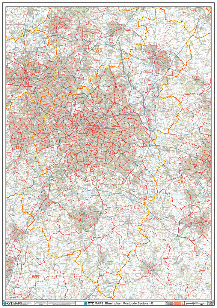 Birmingham Postcode Map B Postcode Area Map Logic