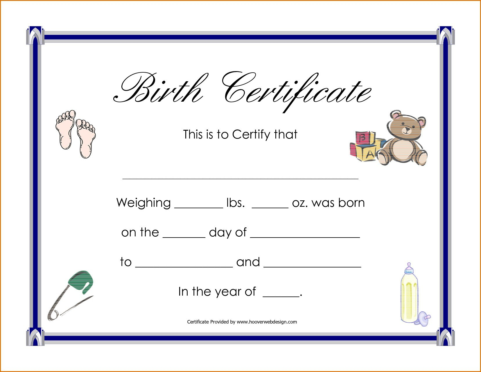 Birth Certificate Template Birth Certificate Template Fake Birth