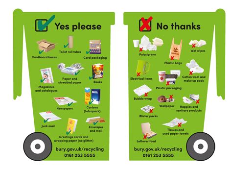 Bury Paper Card Bin Shaped Leaflet Thumbnail Recycle For Greater