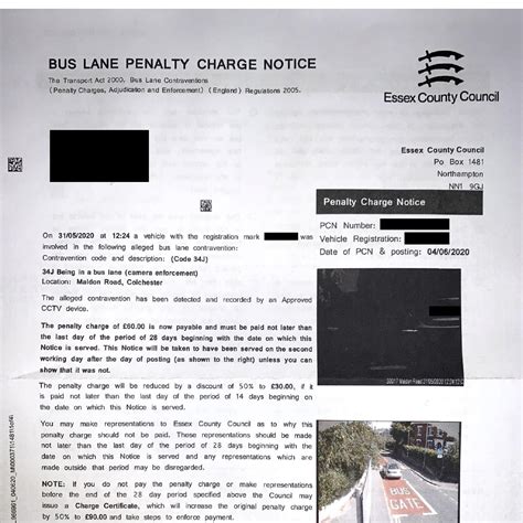 Bus Lane Penalty Charge Notice