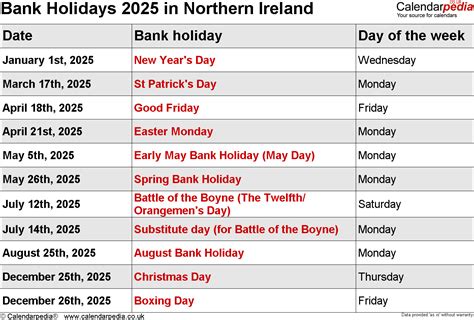 Calendar 2025 With Bank Holidays Sawyer Blake