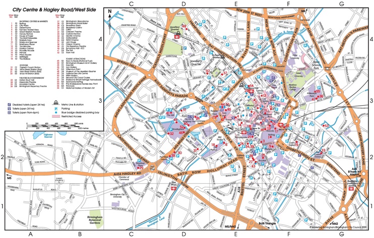 Cannon Hill Park Birmingham Tourist Map