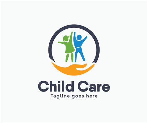 Child Care Logo Design Kids Care Logo Design Template 21480264 Vector Art At Vecteezy