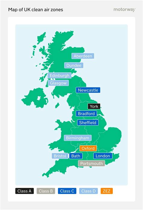 Clean Air Zones Caz In The Uk The Ultimate Guide 2023 Motorway