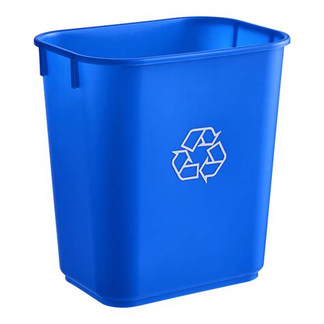 Continental 1358 1 13 6 Qt 3 Gallon Blue Rectangular Recycling