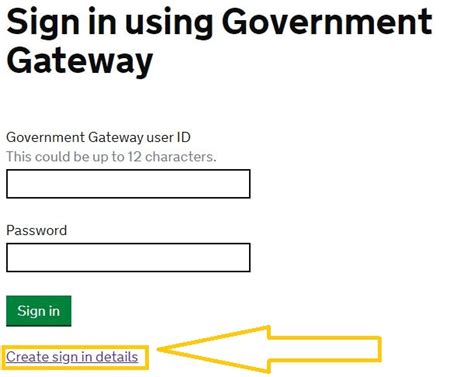 Create Gov Gateway Account