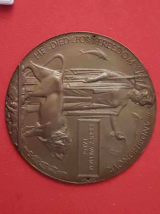 Death Penny Memorial Plaque Death Pennies Were Issued To The Next Of