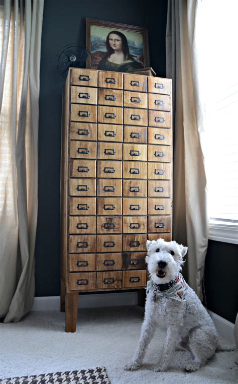 Diy Card Catalog Cabinet Tutorial Decor And The Dog