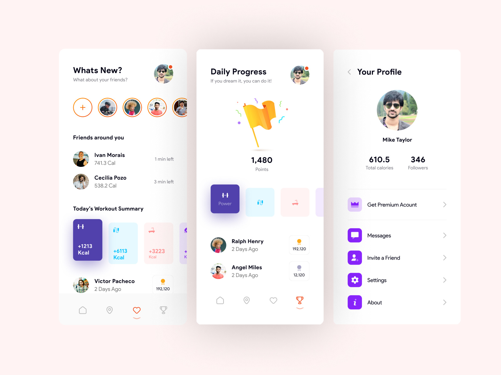 Dribbble Daily Progress Tracker App Ui Jpg By Mike Taylor