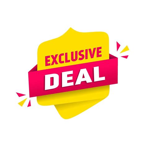 Exclusive Deal Banner Design Template Business Concept Flat Vector