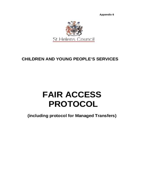 Fair Access Protocol Hackney Education Doc Template Pdffiller