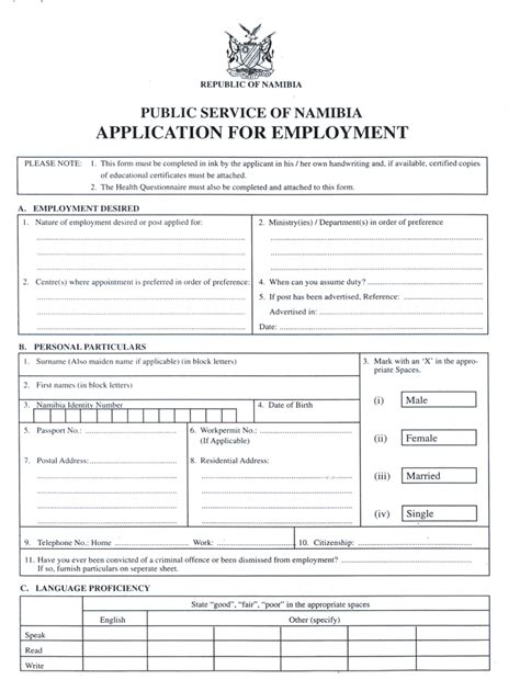 Fillable Online Application Form For Change In Name As Per Government