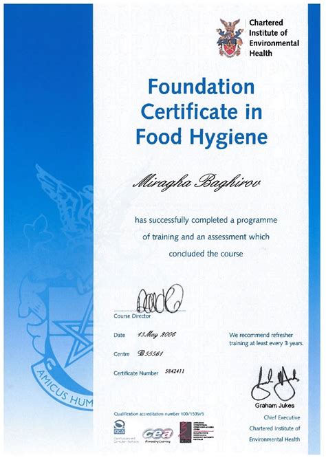 Food Hygiene Certificate Online Free