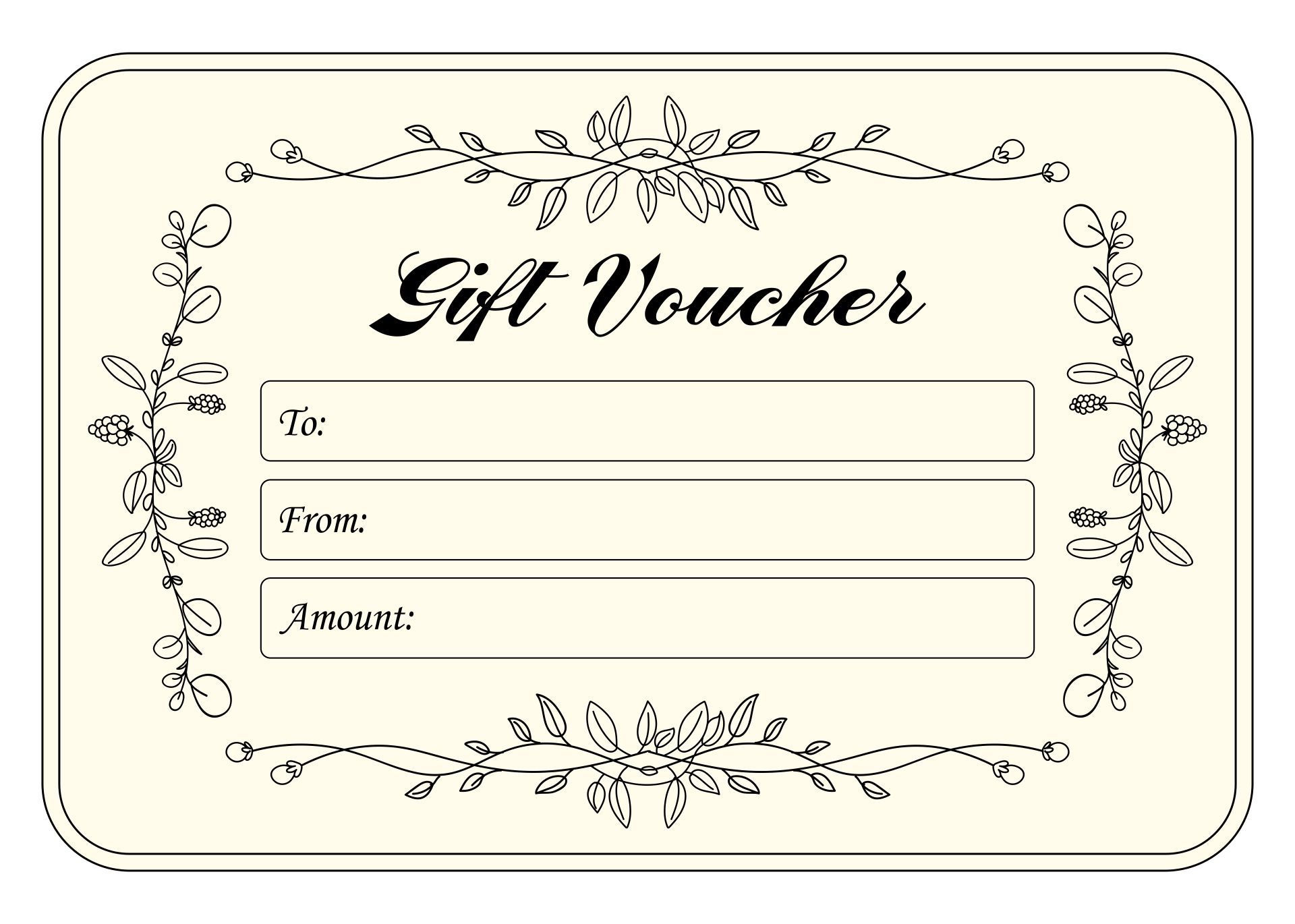 Free Food Voucher Template Printable Templates