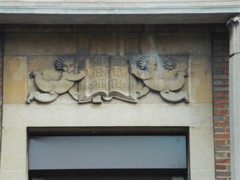 Frieze Above Entrance Public Library Robin Stott Geograph