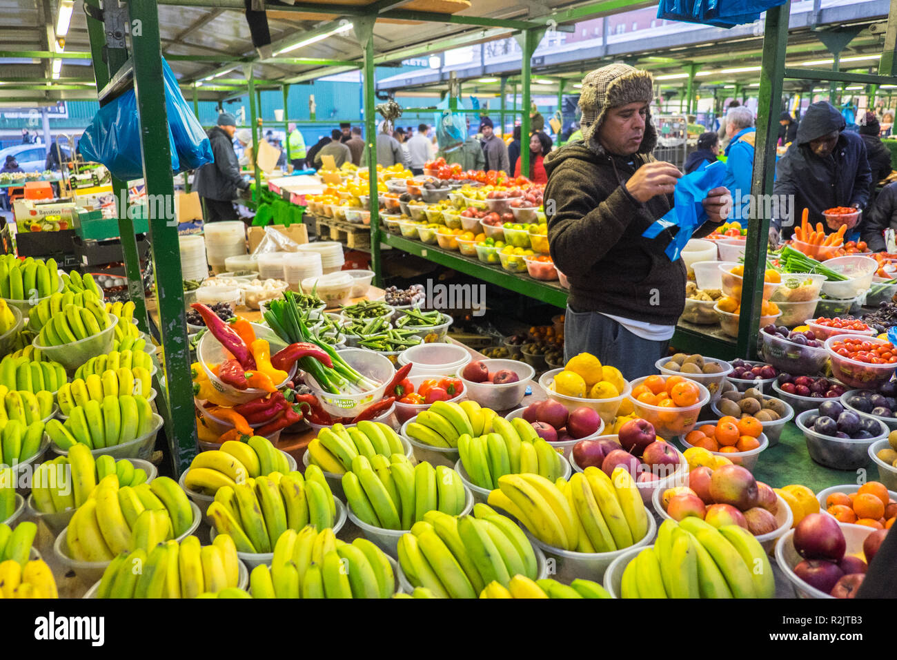 Fruit And Vegetables Veg Vegetable Stalls At Outdoor Section Of Rag