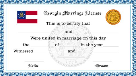 Georgia Marriage Certificate