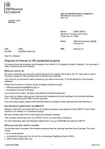 Hmrc Letters To Offshore Corporates Disposing Of Uk Property