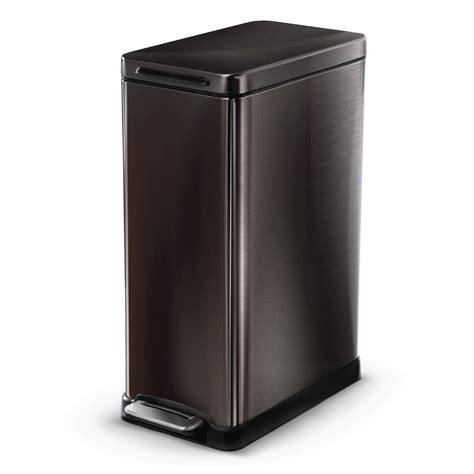 Home Zone Living 12 Gal Slim Kitchen Garbage Can With Gift Pack