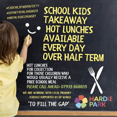 Hot Lunches For School Kids Over Half Term Friends Of Hardie Park