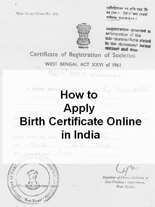 How To Apply For Birth Certificate Online In India