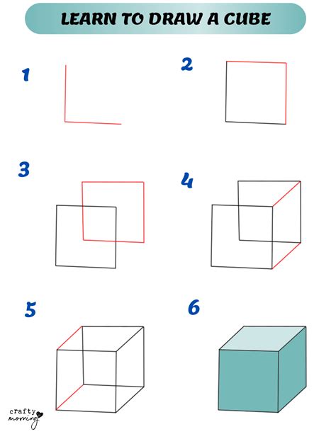 How To Draw Cube Step By Step For Beginners And Kids Easy Way Drawing