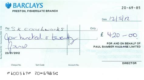 How To Write Barclays Cheque