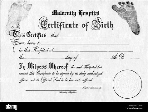 Image Result For Hospital Birth Certificate Birth Certificate Birth