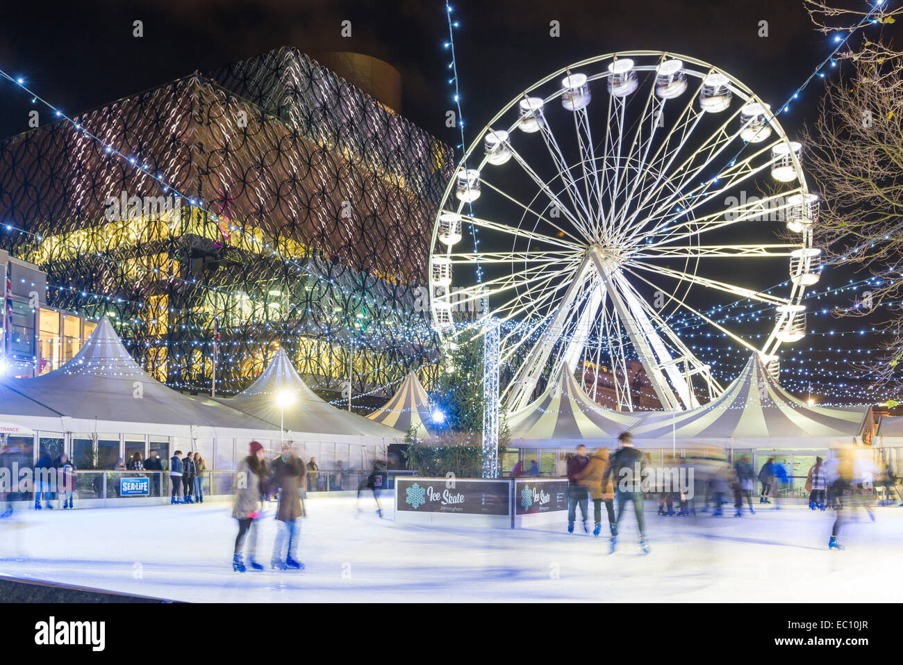 Images Of Birmingham Photo Library The Christmas Ice Rink And Big Wheel Outside The Library Of