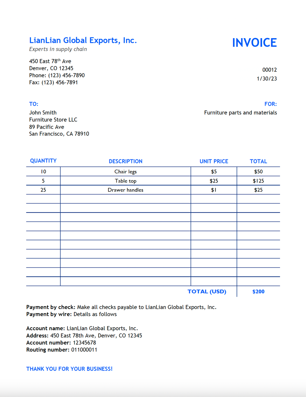 Invoice Requirements For Sending Or Receiving Payments Lianlian Global