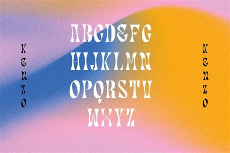 Kenzo Psychedelic Typeface Design Cuts