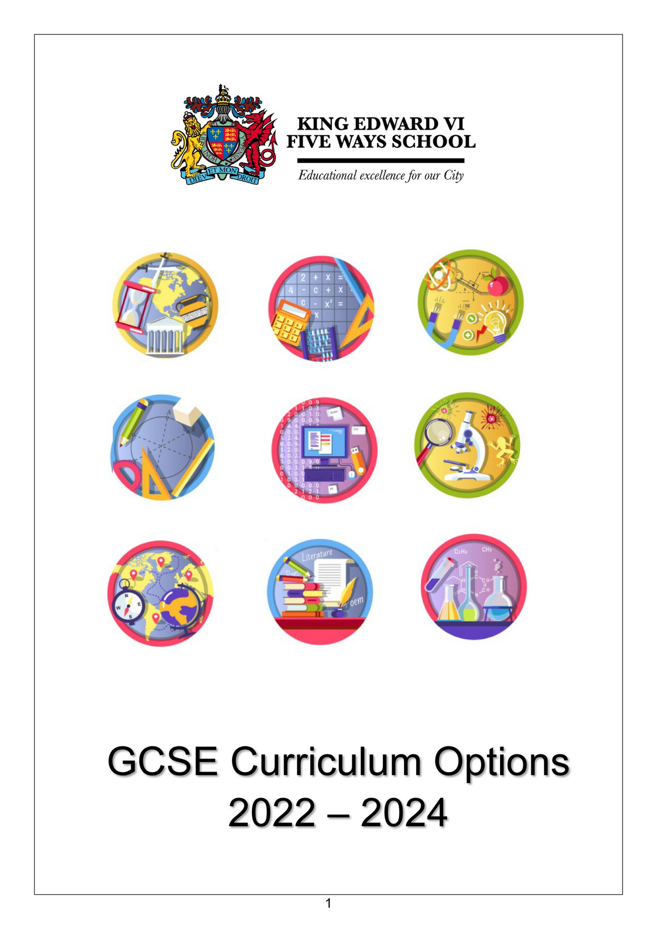 King Edward Vi Five Ways Schoo Option Booklet January 2023 Page 1