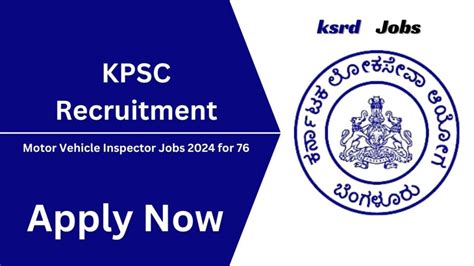 Kpsc Motor Vehicle Inspector Jobs 2024 For 76 Apply Now Kpsc Kar Nic In