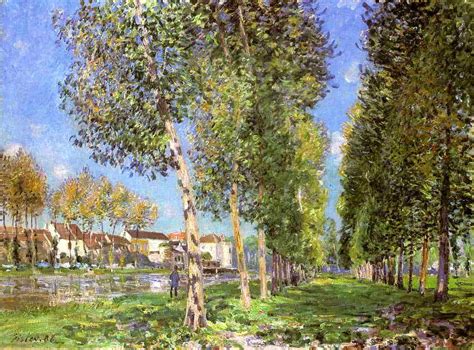 Lane Of Poplars At Moret 1888 Alfred Sisley Wikiart Org