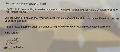 Letter Received Saying Payment Of Pcn Failed But No Pcn Ever Received