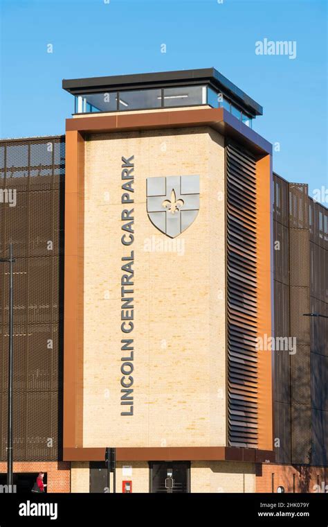 Lincoln Central Car Park Sign And City Logo Norman Street Lincoln City 2022 Stock Photo Alamy