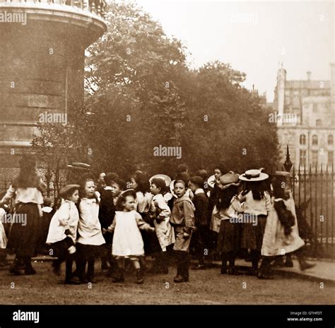 London S Poor Temple Gardens London Victorian Period Stock Photo